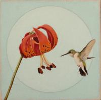 Hummer and Leopard Lily I by Rebecca Wetzel Wagstaff