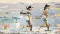 On The Shore (diptych) by Michael Azgour