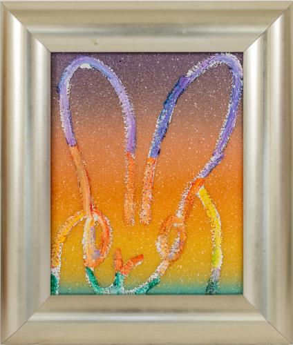 Untitled (Rainbow Bunny with Diamond Dust) by Hunt Slonem