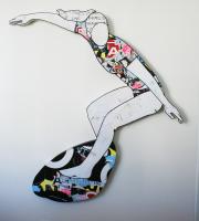 Surfer Girl Wall Sculpture by Jane Maxwell